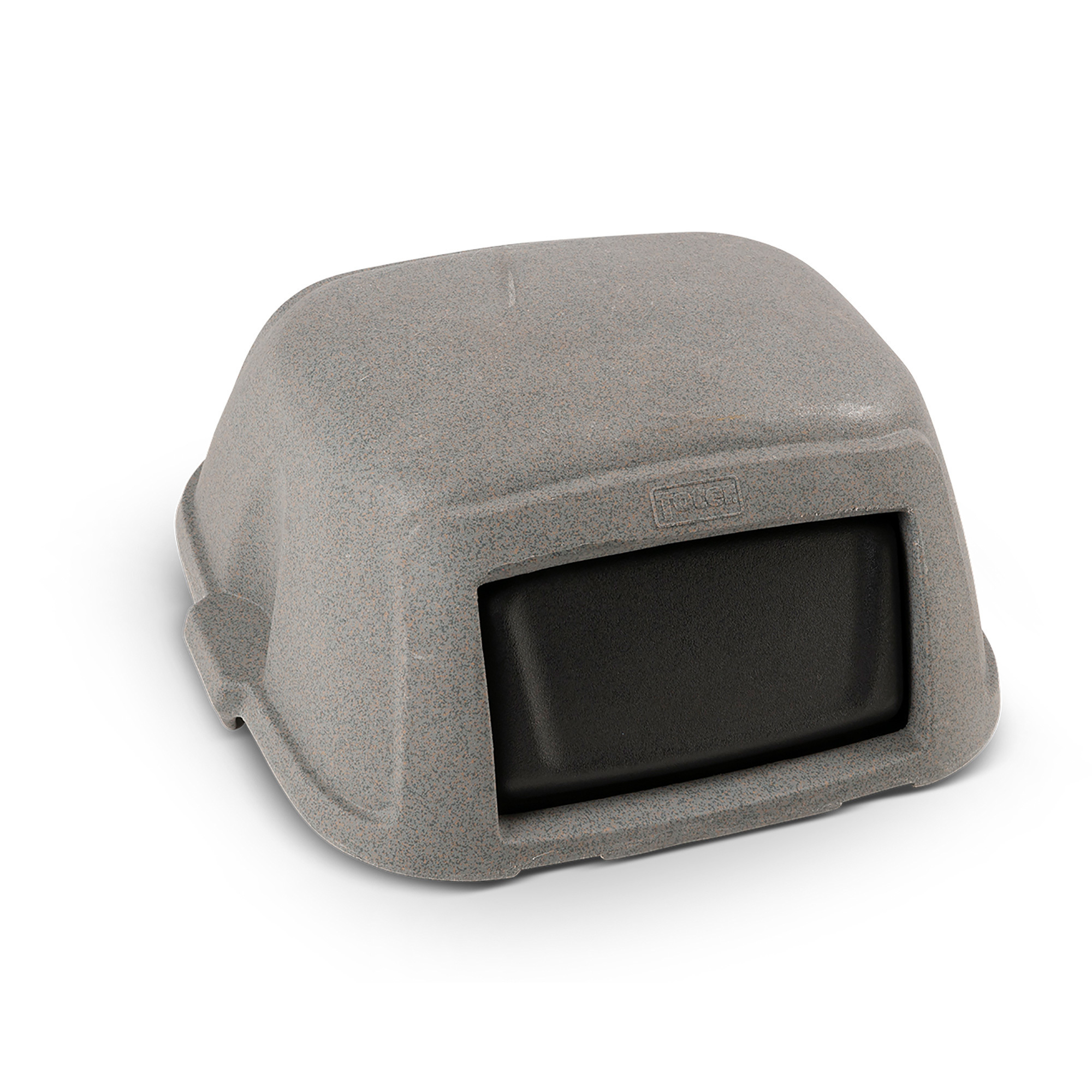 Toter Slimline Square Dome Swing Door Lid for 35-Gallon Trash Can, Graystone, Model# STL35